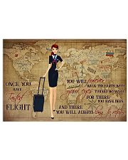 Once You Have Tasted Flight You Will Forever Walk The Earth With Your Eyes Turned Skyward Flight Attendant Poster - No Frame 17x11 24x16 36x24 Inches 17x11 Poster front