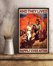 And They Lived Happily Ever After Poster - Cowboy And Cowgirl Vintage Retro Art Picture - Wall Art Decor - No Frame 11x17 Poster lifestyle-poster-3