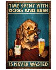 Time Spent With Dogs And Beer Is Never Wasted Vintage Poster - Home Decor - No Frame Full Size 11x17 16x24 24x36 Inches 11x17 Poster front