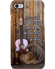 And I Think To Myself What A Wonderful World Phone Case - Phone Case For Cowboys Or Cowgirls Who Play Guitar - Guitar Loing Cowboy Or Cowgirl Phone Case i-phone-8-case
