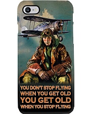 You Don't Stop Flying When You Get Old You Get Old When You Stop Flying Phone Case - Phone Case For Pilots - Pilot Vintage Art Phone Case i-phone-8-case