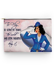 To Fly To Serve To Travel The World And Look Fabulous Doing It Accessory Pouch - Accessory Pouch For Flight Attendants - Size Large And Standard Accessory Pouch - Large back