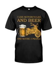 I Like Motorcycles And Beer And Maybe 3 People Shirt - Shirt For Motorcycle Riders - Motorbike Rider Birthday Xmas Gift Premium Fit Mens Tee tile