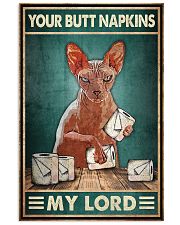 Your Butt Napkins My Lord Poster - Dog And Paper Funny Toilet Poster - Bathroom Decor - No Frame Full Size 11x17 16x24 24x36 Inches 11x17 Poster front