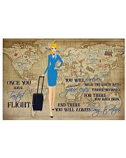 Once You Have Tasted Flight You Will Forever Walk The Earth With Your Eyes Turned Skyward Flight Attendant Poster - No Frame 17x11 24x16 36x24 Inches 17x11 Poster front