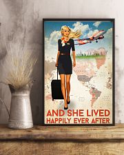 And She Lived Happily Ever After Poster - Poster For Flight Attendants - Home Decor - No Frame Full Size 11x17 16x24 24x36 Inches 11x17 Poster lifestyle-poster-3