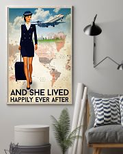 And She Lived Happily Ever After Poster - Poster For Flight Attendants - Home Decor - No Frame Full Size 11x17 16x24 24x36 Inches 11x17 Poster lifestyle-poster-1