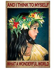 And I Think To Myself What A Wonderful World Poster - Hawaiian Girl Vintage Art Picture - Wall Art Decor - No Frame 11x17 Poster front