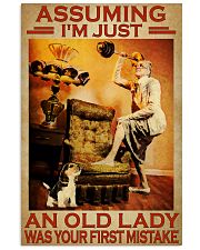 Assuming I'm Just An Old Lady Was Your First Mistake Poster - Old Woman Lifting Weights Vintage Art Picture - Wall Art Decor - No Frame 11x17 Poster front