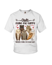 Owls Make Me Happy Humans Make My Head Hurt Shirt - Tee Shirt Hoodie Sweatshirt Long Sleeve Tank Top For Owl Lovers - Size S To 6XL Youth T-Shirt tile