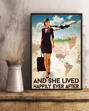 And She Lived Happily Ever After Poster - Poster For Flight Attendants - Home Decor - No Frame Full Size 11x17 16x24 24x36 Inches 11x17 Poster lifestyle-poster-3