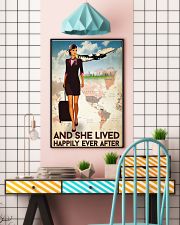 And She Lived Happily Ever After Poster - Poster For Flight Attendants - Home Decor - No Frame Full Size 11x17 16x24 24x36 Inches 11x17 Poster lifestyle-poster-6