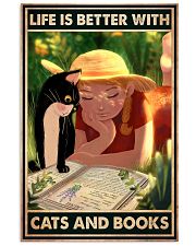 Life Is Better With Cats And Books Poster - Wall Art Decor - No Frame Full Size 11''x17'' 16''x24'' 24''x36'' 11x17 Poster front