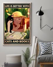 Life Is Better With Cats And Books Poster - Wall Art Decor - No Frame Full Size 11''x17'' 16''x24'' 24''x36'' 11x17 Poster lifestyle-poster-1