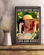 Life Is Better With Cats And Books Poster - Wall Art Decor - No Frame Full Size 11''x17'' 16''x24'' 24''x36'' 11x17 Poster lifestyle-poster-3