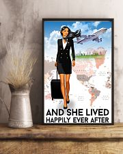 And She Lived Happily Ever After Poster - Poster For Flight Attendants - Home Decor - No Frame Full Size 11x17 16x24 24x36 Inches 11x17 Poster lifestyle-poster-3