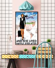 And She Lived Happily Ever After Poster - Poster For Flight Attendants - Home Decor - No Frame Full Size 11x17 16x24 24x36 Inches 11x17 Poster lifestyle-poster-6