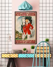 I Don't Need A Knight In Shining Armor I Perfectly Capable Of Riding My Own Horse Poster - Woman And Horse Vintage Retro Art Picture - Home Wall Decor 11x17 Poster lifestyle-poster-6