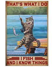 That's What I Do I Fish And I Know Things Poster - Cat Fishing Vintage Art Picture - Wall Art Decor - No Frame Full Size 11''x17'' 16''x24'' 24''x36'' 11x17 Poster front