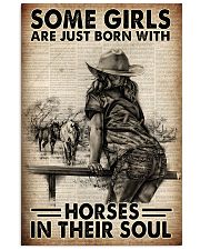Some Girls Are Just Born With Horses In Their Soul Poster - Poster For Horse Lovers - Horse Lover Birthday Xmas Gift - Home Decor - Wall Art -No Frame 11x17 Poster front