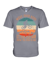 Move Over Boys Let This Old Man Show You How To Ride Shirt - Shirt For Motorbike Riders - Biker Shirt - Size S To 6XL V-Neck T-Shirt tile