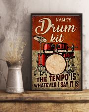 Name's Drum Kit The Tempo Is Whatever I Say It Is Poster - Name Can Be Customized - Poster For Drummers - Wall Art - No Frame 11x17 Poster lifestyle-poster-3