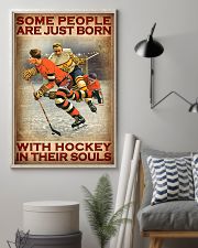 Some People Are Just Born With Hockey In Their Souls Poster - Poster For Hockey Players - Hockey Player Vintage Retro Art Picture - Home Wall Decor 11x17 Poster lifestyle-poster-1