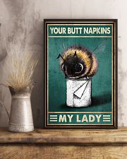 Your Butt Napkins My Lady Poster - Bee And Paper Funny Toilet Poster - Bathroom Decor - No Frame Full Size 11x17 16x24 24x36 Inches 11x17 Poster lifestyle-poster-3