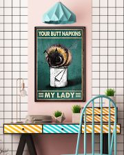 Your Butt Napkins My Lady Poster - Bee And Paper Funny Toilet Poster - Bathroom Decor - No Frame Full Size 11x17 16x24 24x36 Inches 11x17 Poster lifestyle-poster-6