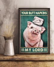 Your Butt Napkins My Lord Poster - Pig And Paper Funny Toilet Poster - Bathroom Wall Art Decor - No Frame Full Size 11''x17'' 16''x24'' 24''x36'' 11x17 Poster lifestyle-poster-3