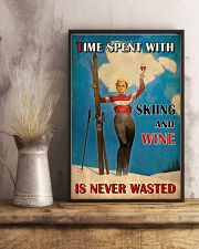 Time Spent With Skiing And Wine Is Never Wasted Poster - Poster For Wine And Skiing Lovers - Home Wall Decor - No Frame 11x17 Poster lifestyle-poster-3