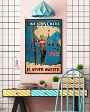 Time Spent With Skiing And Wine Is Never Wasted Poster - Poster For Wine And Skiing Lovers - Home Wall Decor - No Frame 11x17 Poster lifestyle-poster-6