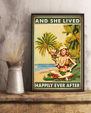 And She Lived Happily Ever After Poster - Hawaiian Girls Vintage Art Picture - Wall Art Decor - No Frame Full Size 11''x17'' 16''x24'' 24''x36'' 11x17 Poster lifestyle-poster-3