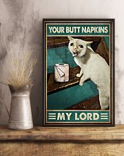 Your Butt Napkins My Lord Poster - Cat And Paper Toilet Funny Poster - Bathroom Decor - No Frame Full Size 11x17 16x24 24x36 Inches 11x17 Poster lifestyle-poster-3