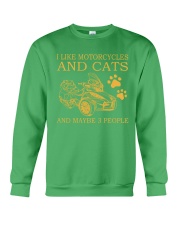 I Like Motorcycles And Cats And Maybe 3 People Shirt - Sweatshirt Hoodie Long Sleeve Tank Top T-shirt Available - Size S To 6XL Crewneck Sweatshirt tile