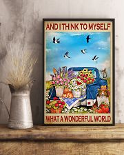 And I Think To Myself What A Wonderful World Poster - Car Full Of Flowers Vintage Art Picture - Wall Art Decor - No Frame 11x17 Poster lifestyle-poster-3