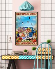 And I Think To Myself What A Wonderful World Poster - Car Full Of Flowers Vintage Art Picture - Wall Art Decor - No Frame 11x17 Poster lifestyle-poster-6