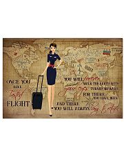 Once You Have Tasted Flight You Will Forever Walk The Earth With Your Eyes Turned Skyward Flight Attendant Poster - No Frame 17x11 24x16 36x24 Inches 17x11 Poster front