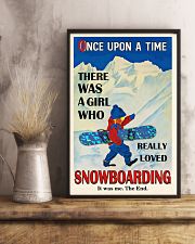 Once Upon A Time There Was A Girl Who Really Loved Snowboarding It Was Me The End Poster-Girl Holding Snowboard Walking On Snow Prints Wall Art Decor 11x17 Poster lifestyle-poster-3
