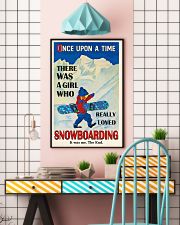 Once Upon A Time There Was A Girl Who Really Loved Snowboarding It Was Me The End Poster-Girl Holding Snowboard Walking On Snow Prints Wall Art Decor 11x17 Poster lifestyle-poster-6