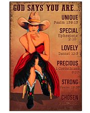 God Says You Are Unique Special Lovely Precious Strong Chosen Poster - Poster For Cowgirls - Cowgirl Birthday Xmas Gift - Home Decor - Wall Art 11x17 Poster front
