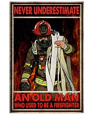 Never Underestimate An Old Man Who Used To Be A Firefighter Poster - Firefighter Vintage Art Picture - Wall Art Decor - No Frame 11x17 Poster front