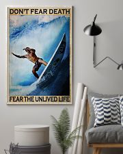 Don't Fear Death Fear The Unlived Life Poster - Man Surfing Vintage Retro Art Picture - Poster For Surfers - Home Wall Decor - No Frame 11x17 Poster lifestyle-poster-1