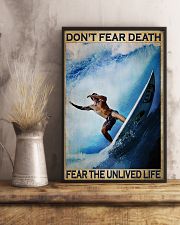 Don't Fear Death Fear The Unlived Life Poster - Man Surfing Vintage Retro Art Picture - Poster For Surfers - Home Wall Decor - No Frame 11x17 Poster lifestyle-poster-3
