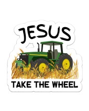 Jesus Take The Wheel Sticker - Tractor Vintage Art Sticker - Single (Vertical) front