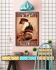 Sometimes I Look Back On My Life And I'm Seriously Impressed I'm Still Alive Old Man Riding Horse Vintage Art Poster Bithday Chistmas Gift 11x17 Poster lifestyle-poster-6