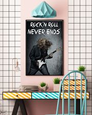 Rock'N Roll Never Ends Poster - Man Playing Guitar Bass Vintage Art Picture - Wall Art Decor - No Frame Full Size 11''x17'' 16''x24'' 24''x36'' 11x17 Poster lifestyle-poster-6