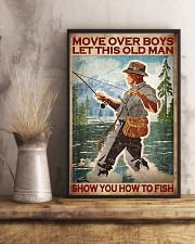 Move Over Boys Let This Old Man Show You How To Fish Poster - Old Fisherman Wall Art Prints - Home Decor - No Frame Full Size 11x17 16x24 24x36 Inches 11x17 Poster lifestyle-poster-3