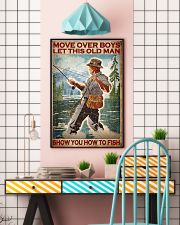 Move Over Boys Let This Old Man Show You How To Fish Poster - Old Fisherman Wall Art Prints - Home Decor - No Frame Full Size 11x17 16x24 24x36 Inches 11x17 Poster lifestyle-poster-6