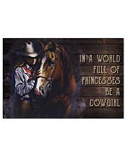 In A World Full Of Princesses Be A Cowgirl Poster - Cowgirl And Horse Vintage Art Picture - Wall Art Decor - No Frame 17x11 Poster front
